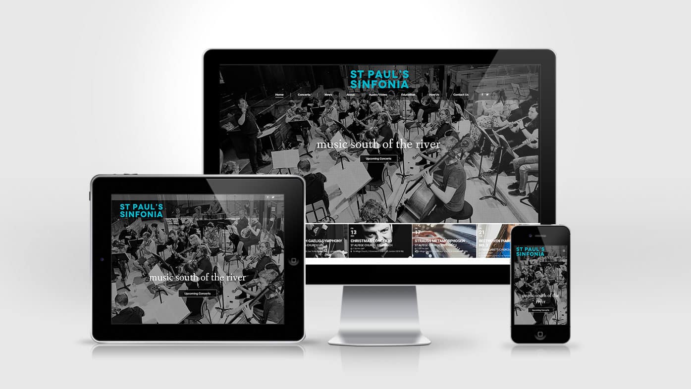 St Paul Sinfonia Website Design